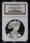 1995 P Proof $1 American Silver Eagle NGC PF 69 Ultra Cameo