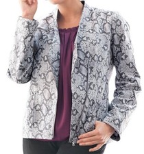 Women's Winter Fall Spring 100% Leather Snake Print Jacket Coat Plus18w22w 1x 2x
