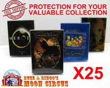 25x DVD OVERSIZED BOX SET SIZE DVO B - CLEAR PLASTIC PROTECTIVE BOX PROTECTOR
