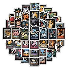 20 PCS Cute Pok mon Card Characters Cartoon Doodle Game Anime Stickers BRAND NEW