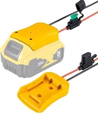 Power Wheel Adapter for Dewalt 20V Battery with Fuse & Wire terminals DIY USA