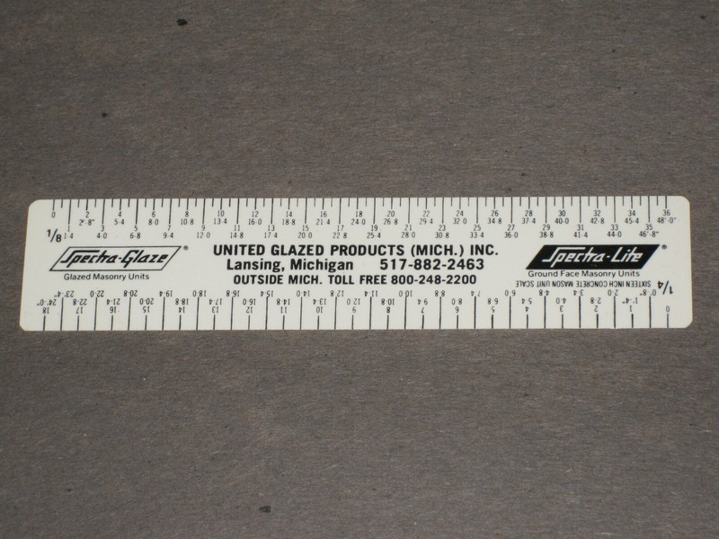 Lear Construction Sales Ruler Specta Glaze Lite Inch 8th  Template Drafting 