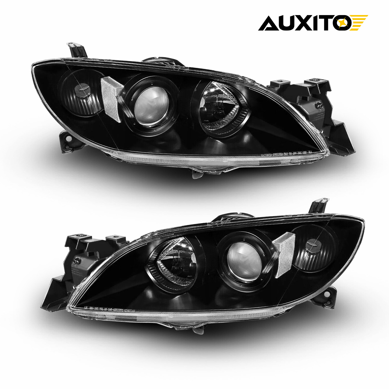 For 04-09 MAZDA SEDAN 3 BLACK CLEAR HOUSING PROJECTOR CORNER HEADLIGHT HEADLAMP
