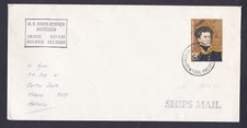 1972 BRITISH POLAR EXPLORER JAMES CLARK ROSS DECIMAL STAMP SHIP MAIL COVER #66