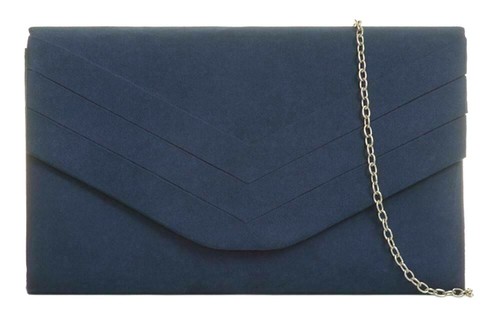 WOMEN'S FAUX SUEDE DECORATED FLAP CHAIN PARTY CLUTCH BAG HANDBAG EVENING PROM UK - Picture 21 of 38