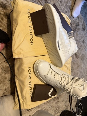 Louis Vuitton white streetlight high top sneakers