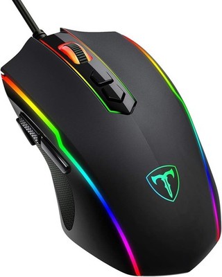 Gaming Maus mit 8 programmierbaren Tasten, 7200DPI, RGB-Beleuchtung, ergonomi...
