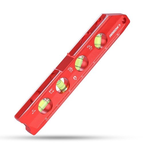 ARROW 8-Inch Torpedo Level Dual Metric and SAE Scales Aluminium