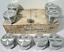 Set 8 NOS Federal Mogul H600P .030 383 Stroker Pistons for Chevrolet 350 5.7