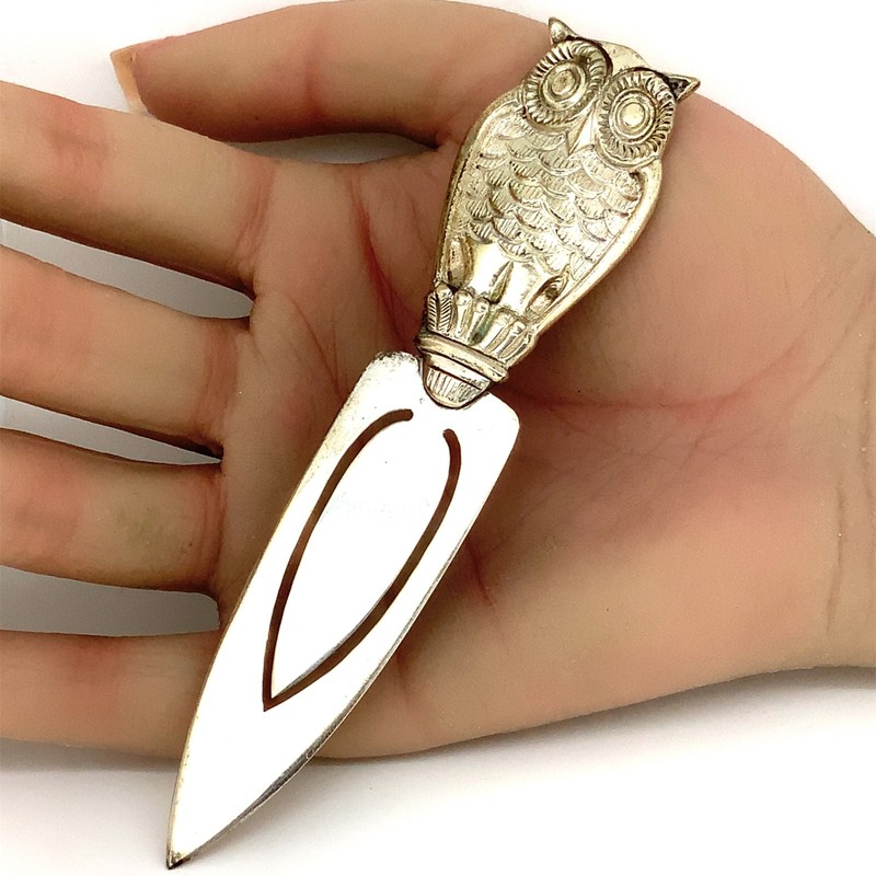 Gorham Vintage Sterling Silver Horned Owl #401 Bookmark