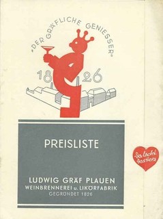 DDR Plauen 1951 Ludwig Gräf Weinbrennerei und Likörfabrik Preisliste