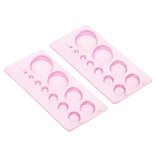 2pcs 7x3" Paper Quilling Template Board Half Ball Dome Mold Tool 3D Crafts, Pink