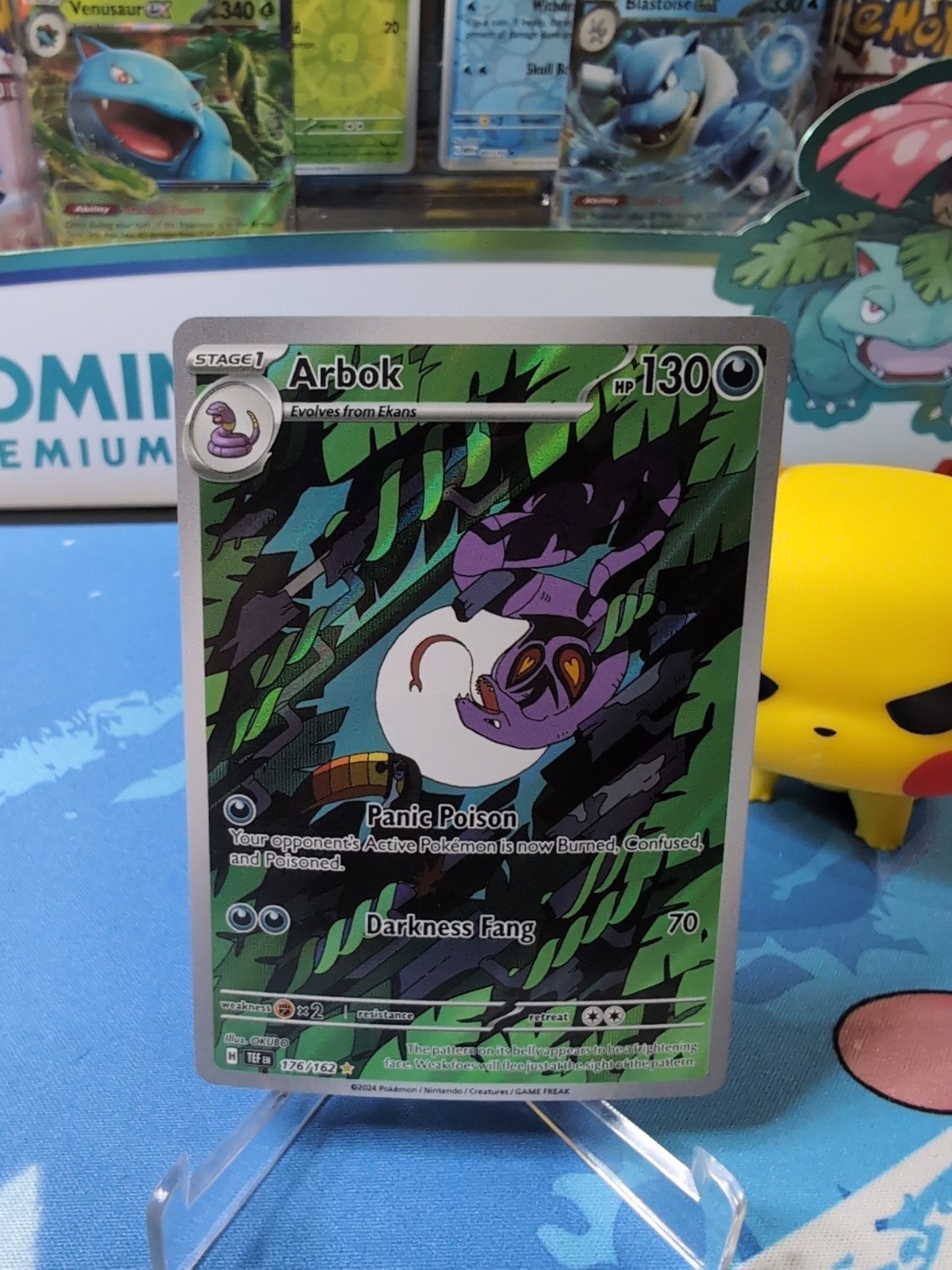 Arbok - 176/162 - Temporal Forces Illustration Rare - NM - Pokemon Trading Card