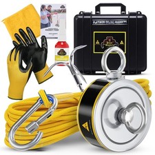 1320LB’s Complete Magnet Fishing Kit | Double Sided Fishing Magnet Kit with Case