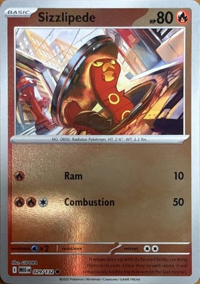 Sizzlipede 029/132 ME01: Mega Evolution MEG Common Reverse Holo