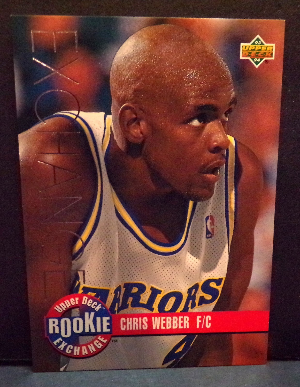 CHRIS WEBBER 1993-94 UD ROOKIE EXCHANGE GOLD REDEMPTION ROOKIE RC #RE1 $30