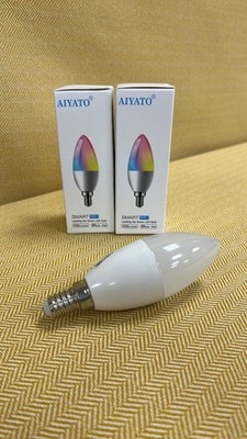 Aiyato WiFi RGBCW Smart Candle Bulb E14,5 W Multicolor HomeKit dimmbar