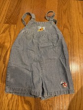 Y2K Boys Disney Winnie The Pooh Jean Overall Shorts 24 Mos.