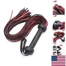 High-Quality Leather 30'' Feather Riding Whip - Commanding Equestrian Accessory