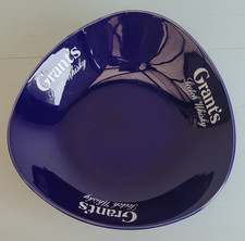Vintage Cobalt Blue Large Grant Scotch Whisky Ashtray