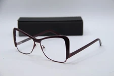 NEW ANDY WOLF 5083 COL. E BURGUNDY GUNMETAL AUTHENTIC FRAMES EYEGLASSES 56-15