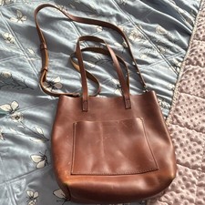 Portland Leather Goods Brown Tote Bag Front P...