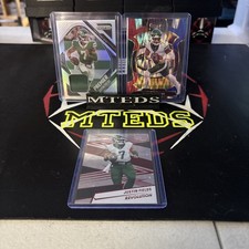 Justin Fields 2025 Prizm Premier Patch, Select Blue/Red Shock,  Cosmo (3)