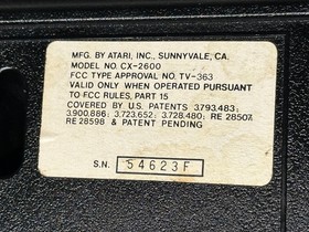 ATARI CX2600 'Heavy Sixer' Six Switch Console Early F Series Sunnyvale CA. RARE
