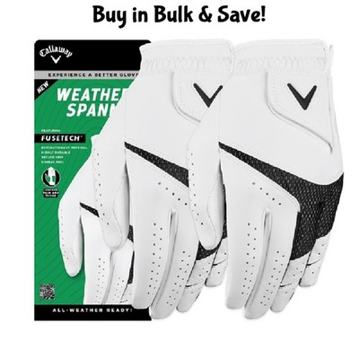 NEW Callaway Weather Spann  Golf Glove 2-Pack - Pick the Size
