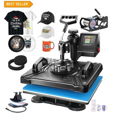 Professional Digital Heat Press Combo 12'' x 15'' - Perfect for DIY Custom Gifts