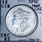 1898 BU GEM MORGAN SILVER DOLLAR UNC MS+++ U.S. MINT RARE COIN 7017
