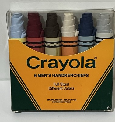 Vintage 1981 Crayola Binney And Smith Handkerchiefs 6 Colors. NEW!