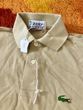 New Old Stock Vintage 80's Lacoste Tan Polo Shirt USA Made XS Preppy
