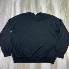 Peter Millar Sweater Mens 2XL Black Merino Woll Blend V-Neck Preppy Casual Men 