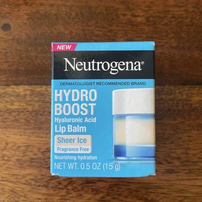 New Neutrogena Hydro Boost Hyaluronic Sheer Ice Lip Balm Nourish Smooth Hydrate
