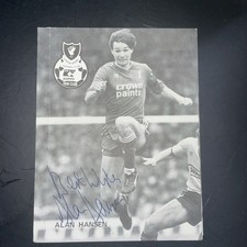 Liverpool Alan Hansen  Signed Photograph Crown Paints Fan club Genuine Autograph