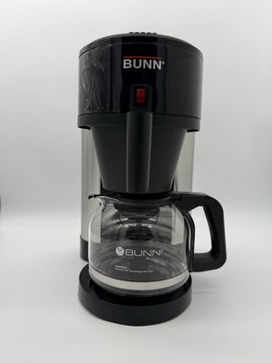 BUNN NHBX-B 10-Cup Filter Coffee Maker Black/Silver Glass Carafe, Basket