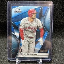 2025 Topps Chrome Black - Nolan Schanuel #61 Blue Refractor  033/150 Angels