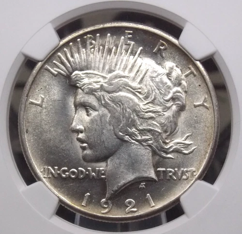 1921 "P" Peace SILVER Dollar *HIGH RELIEF* $1 NGC MS62 #001 Uncirculated ECC&C