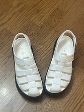 Crocs Stomp Fisherman Platform Sandals, NWOT. Chalk White. Womens Size 8 Mens 6
