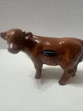 Coopercraft Vintage Highland Cattle Brown Calf , Gold Stamp 5.75inches Long