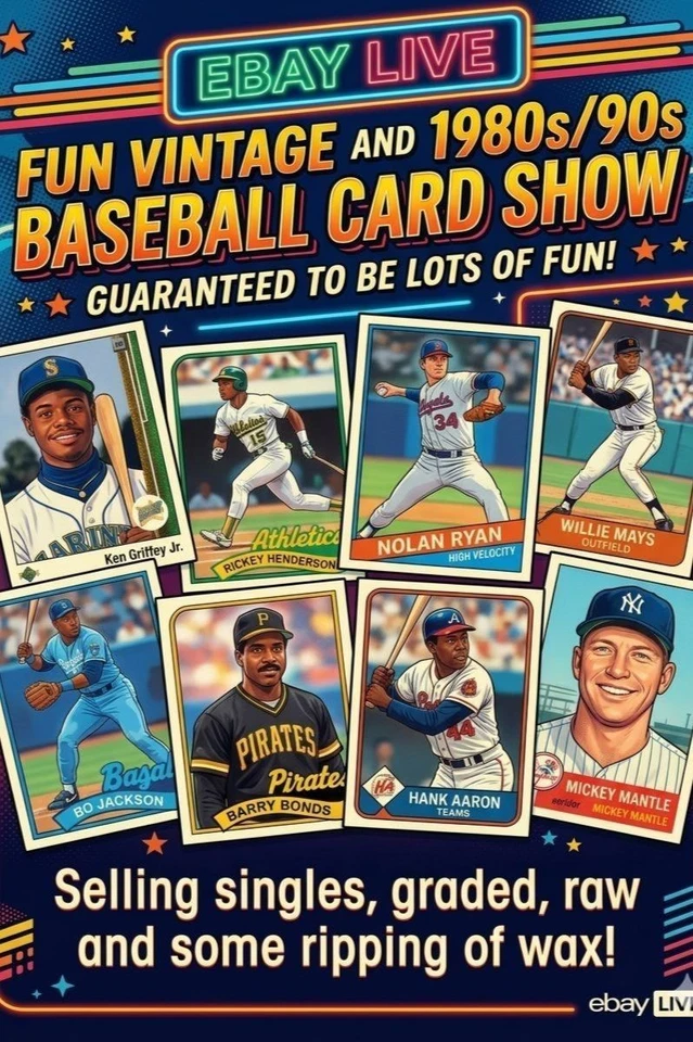 ⚾Vintage + Junk Wax Baseball Card Show 4.30👨And some Ripping - Fun Fun!🤩