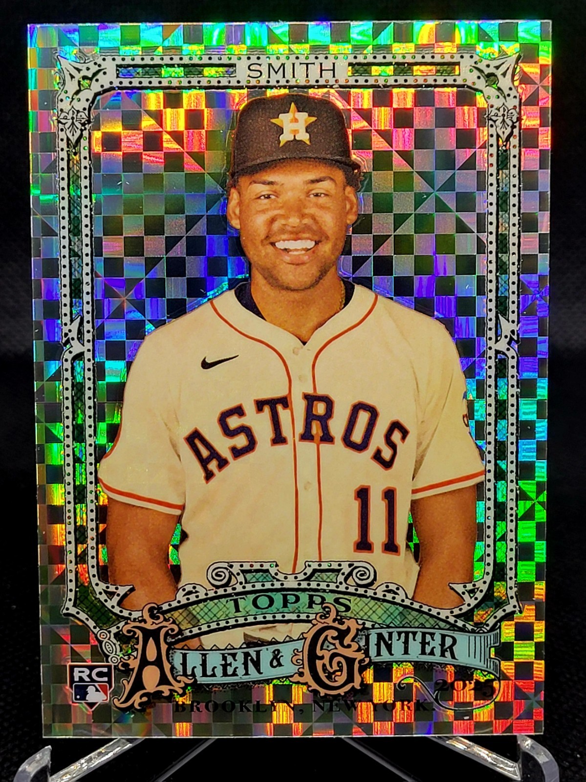 Cam Smith 2025 Allen & Ginter Chrome Xfractor #189 RC Rookie Houston Astros
