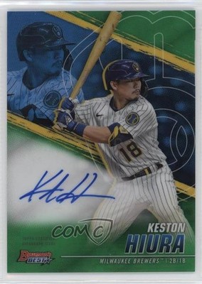2021 Bowman's Best of 2021 Green Refractor 17/99 Keston Hiura #B21-KH Auto uk2