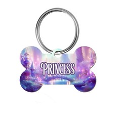 Pretty Princess Personalized Pet ID Dog Tag Name Plate Unique Design Girly Cute