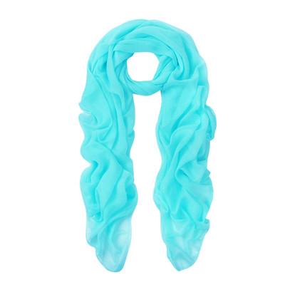 Elegant Silky Chiffon Sheer Plain Oblong Scarf Wrap - Different Colors