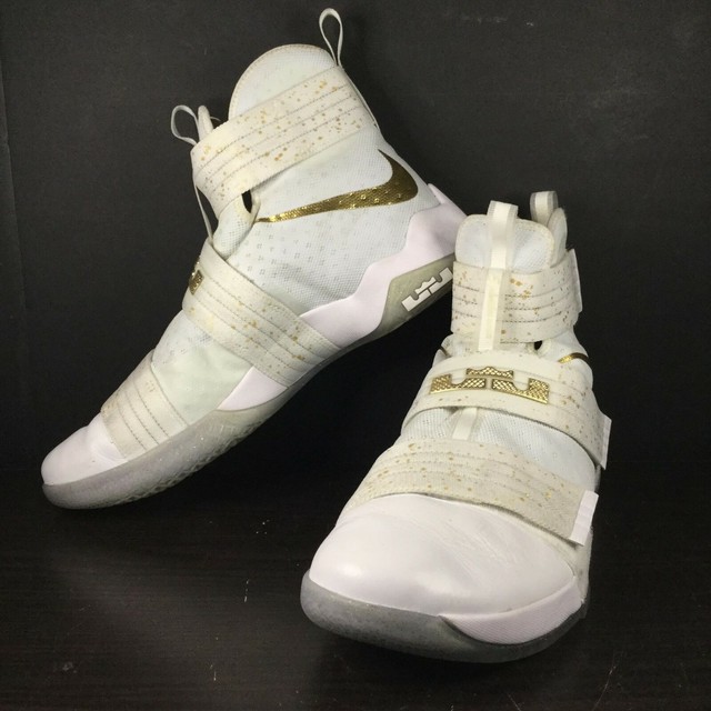 lebron soldier 10 white and gold
