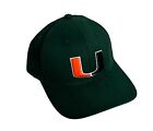 University of Miami Hurricanes "The U" Ncaa Green Hook and Loop Hat Cap