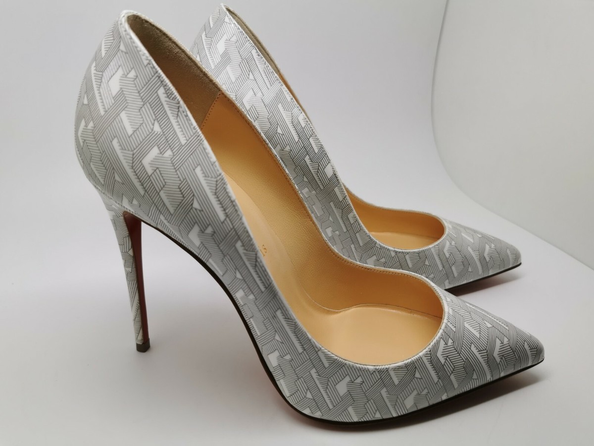 Christian Louboutin Pigalle Follies Patent Leather White/Silver