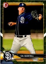 2018 Bowman Prospects Camo (retail) BP115 Cal Quantrill - San Diego Padres